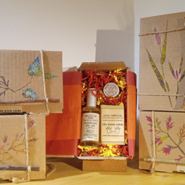 Empreintes végétales - Coffret de soin visage (huile visage/baume lèvres/savon-shampoing)