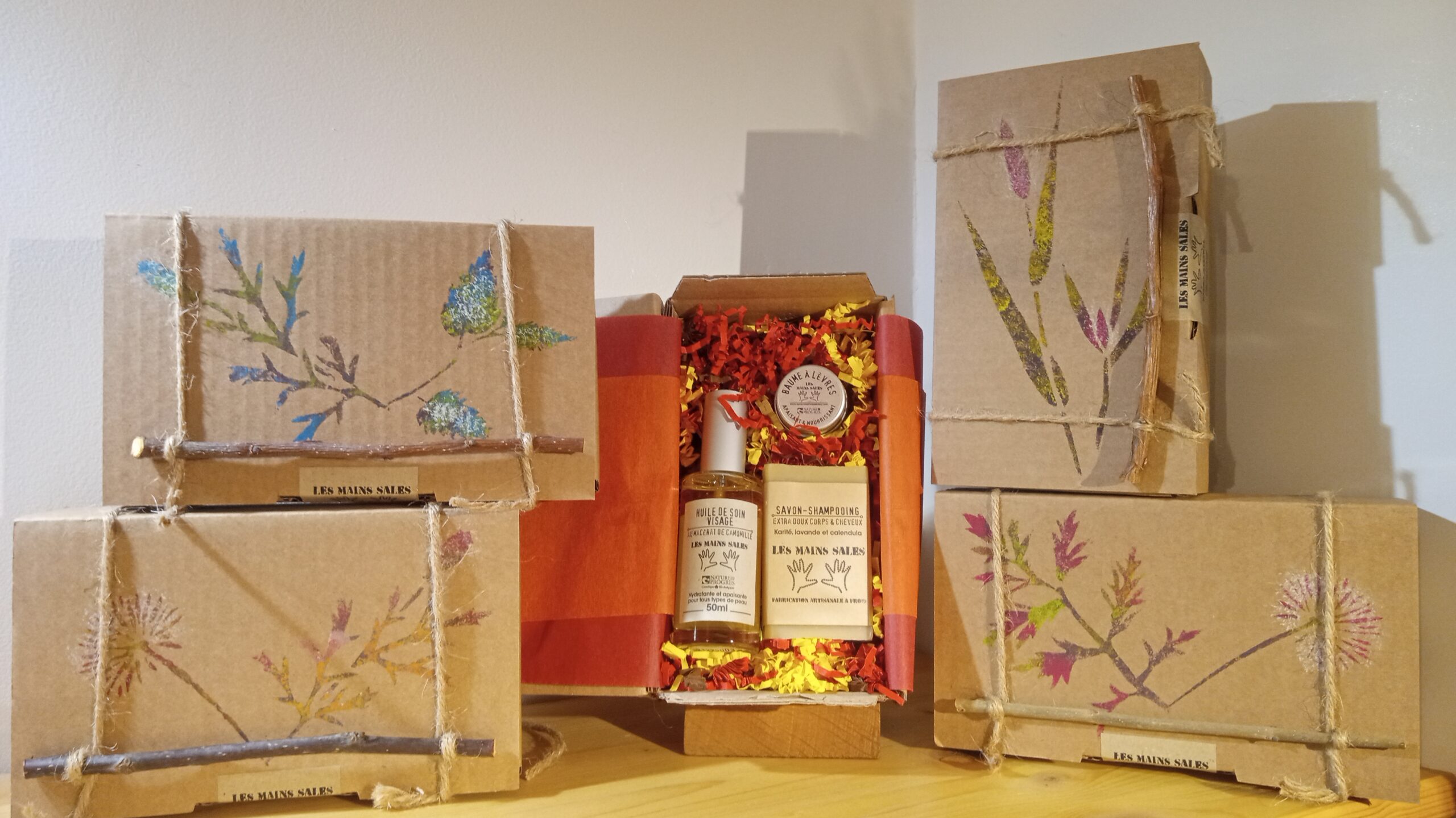 Empreintes végétales - Coffret de soin visage (huile visage/baume lèvres/savon-shampoing)